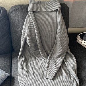 Amazon long sleeve gray sweater turtleneck dress